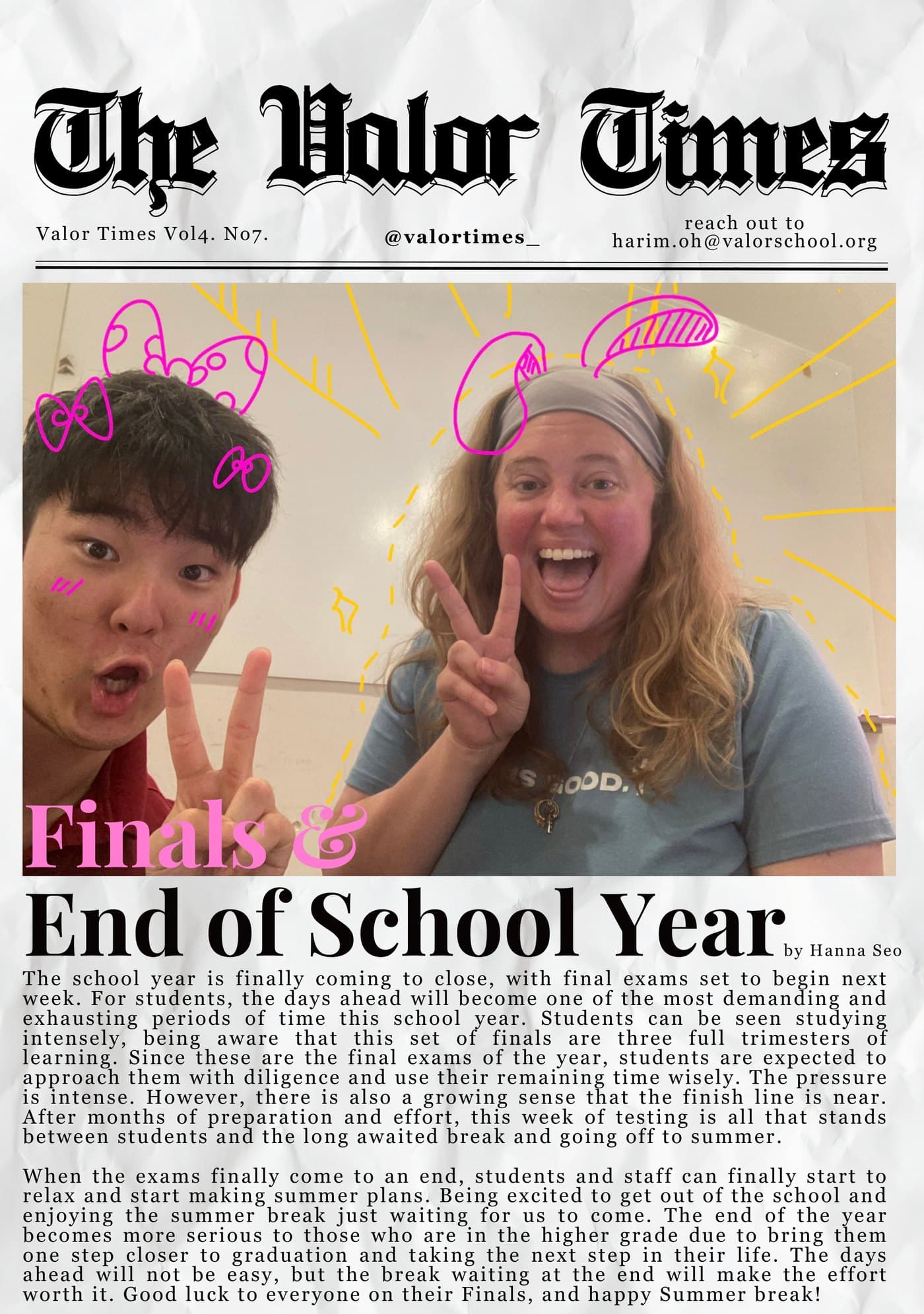 Front page of Valor Times Vol4. No7.