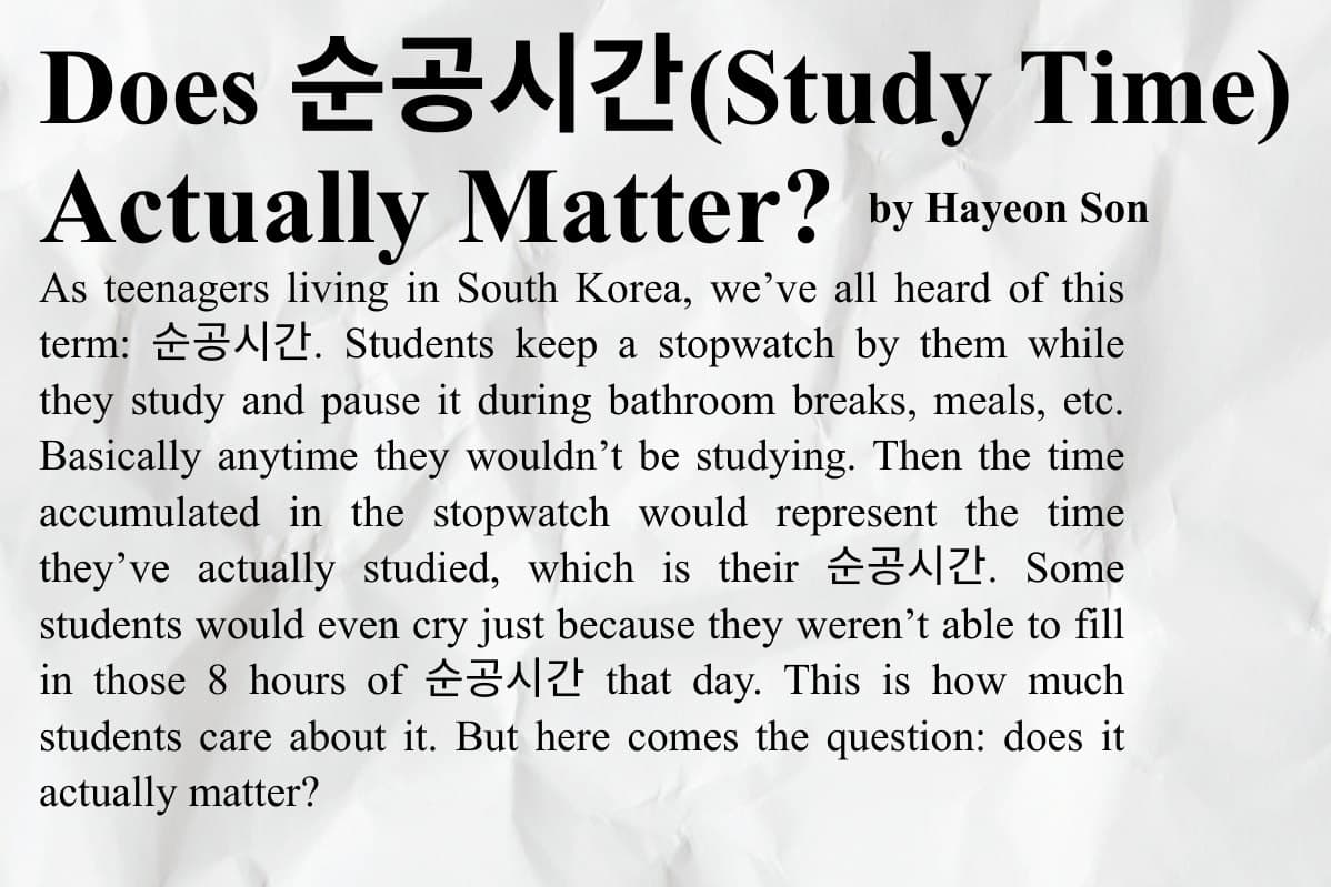 The Public Health & Science page carrying the study-time article
