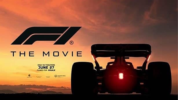 F1: The Movie poster showing a car at sunset