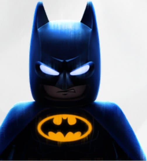 Lego Batman glaring at the camera
