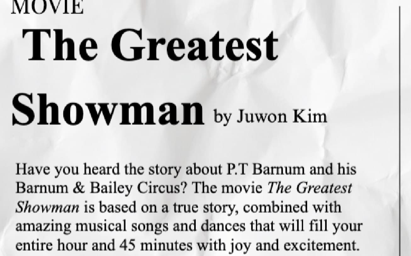 The Recommendations page carrying the film review
